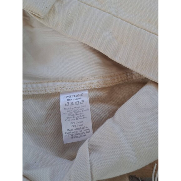 NEW! Everlane The Canvas Skirt Off White Cream Bone Classic‎ Preppy Mini Skirt 6 - Picture 9 of 9